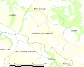 Poziția localității Dompierre-sur-Charente