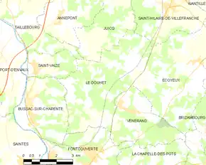 Poziția localității Le Douhet