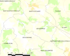 Poziția localității Les Essards