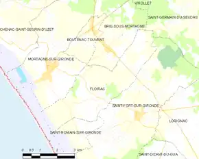 Poziția localității Floirac