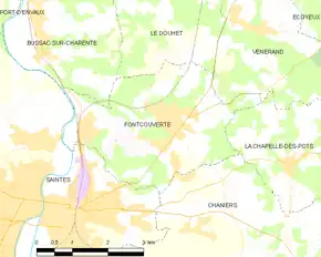 Poziția localității Fontcouverte