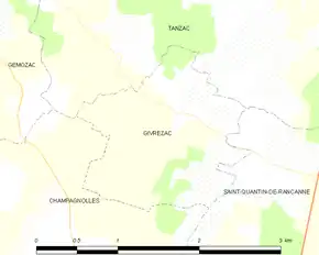 Poziția localității Givrezac