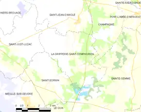 Poziția localității La Gripperie-Saint-Symphorien