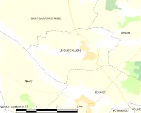 Poziția localității Le Gué-d'Alleré