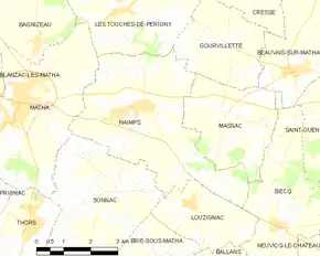 Poziția localității Haimps