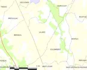 Poziția localității La Jard