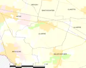 Poziția localității La Jarne