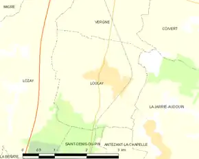 Poziția localității Loulay