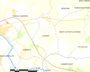 Poziția localității Lussant