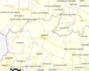 Poziția localității Marans