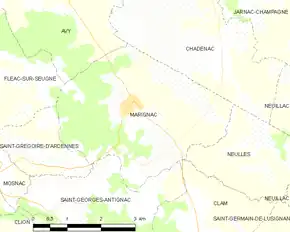 Poziția localității Marignac