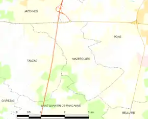 Poziția localității Mazerolles