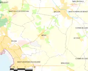 Poziția localității Médis