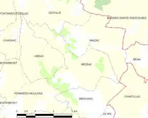 Poziția localității Messac