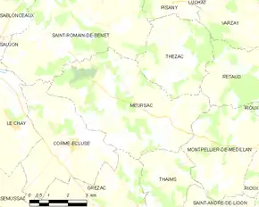 Poziția localității Meursac