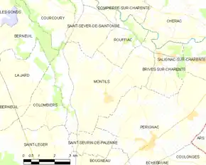 Poziția localității Montils