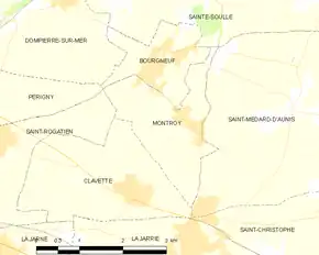 Poziția localității Montroy