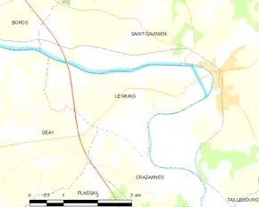Poziția localității Le Mung