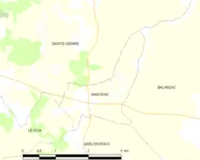 Poziția localității Nancras