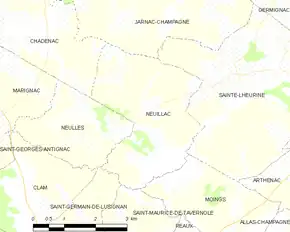 Poziția localității Neuillac