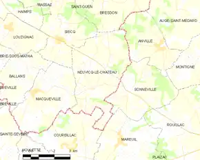 Poziția localității Neuvicq-le-Château