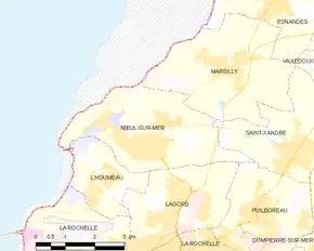 Poziția localității Nieul-sur-Mer