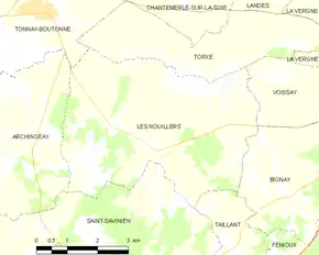 Poziția localității Les Nouillers