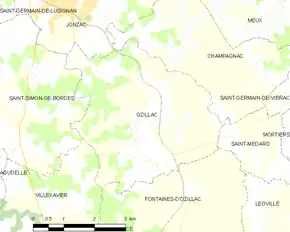 Poziția localității Ozillac