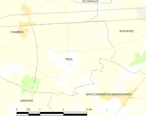 Poziția localității Péré