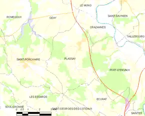 Poziția localității Plassay