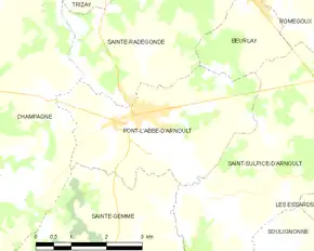 Poziția localității Pont-l'Abbé-d'Arnoult