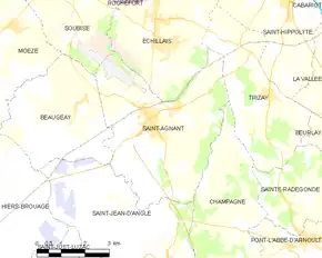 Poziția localității Saint-Agnant