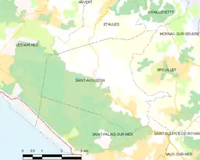 Poziția localității Saint-Augustin