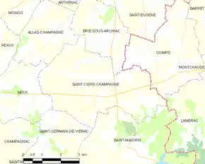 Poziția localității Saint-Ciers-Champagne