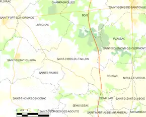 Poziția localității Saint-Ciers-du-Taillon