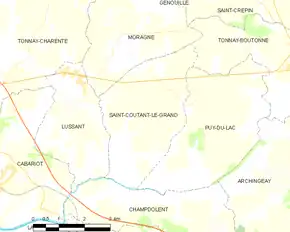 Poziția localității Saint-Coutant-le-Grand