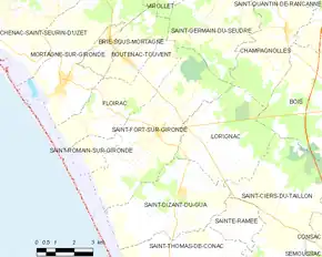 Poziția localității Saint-Fort-sur-Gironde