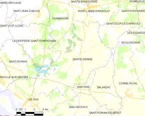 Poziția localității Sainte-Gemme