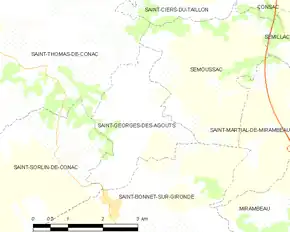 Poziția localității Saint-Georges-des-Agoûts