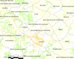 Poziția localității Saint-Germain-de-Lusignan