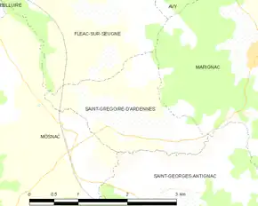 Poziția localității Saint-Grégoire-d'Ardennes