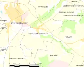 Poziția localității Saint-Julien-de-l'Escap