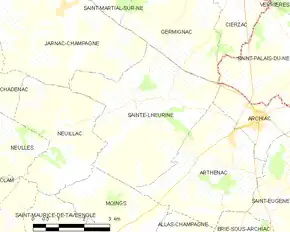 Poziția localității Sainte-Lheurine