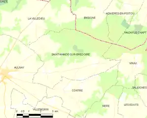 Poziția localității Saint-Mandé-sur-Brédoire