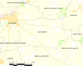 Poziția localității Saint-Mard