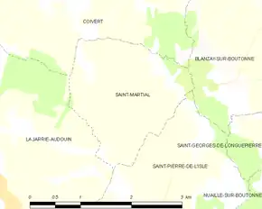 Poziția localității Saint-Martial