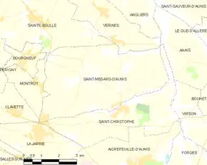 Poziția localității Saint-Médard-d'Aunis