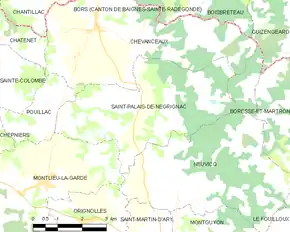 Poziția localității Saint-Palais-de-Négrignac
