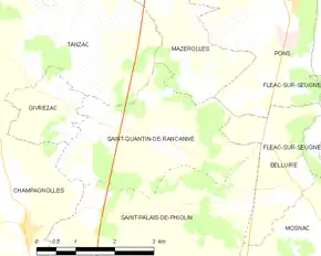 Poziția localității Saint-Quantin-de-Rançanne