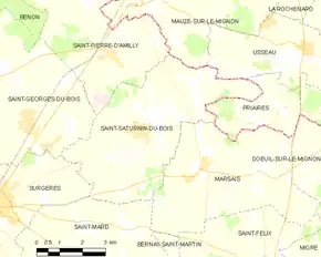 Poziția localității Saint-Saturnin-du-Bois